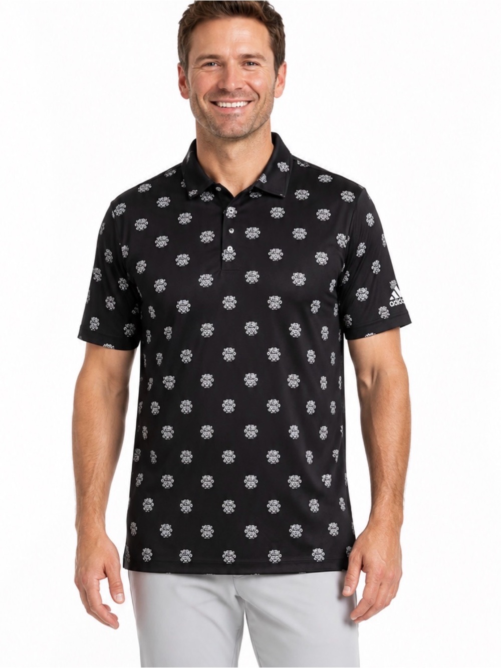Adidas Whistling Straits Golf Mens XL Black Green Man Logo Primegreen Polo Shirt